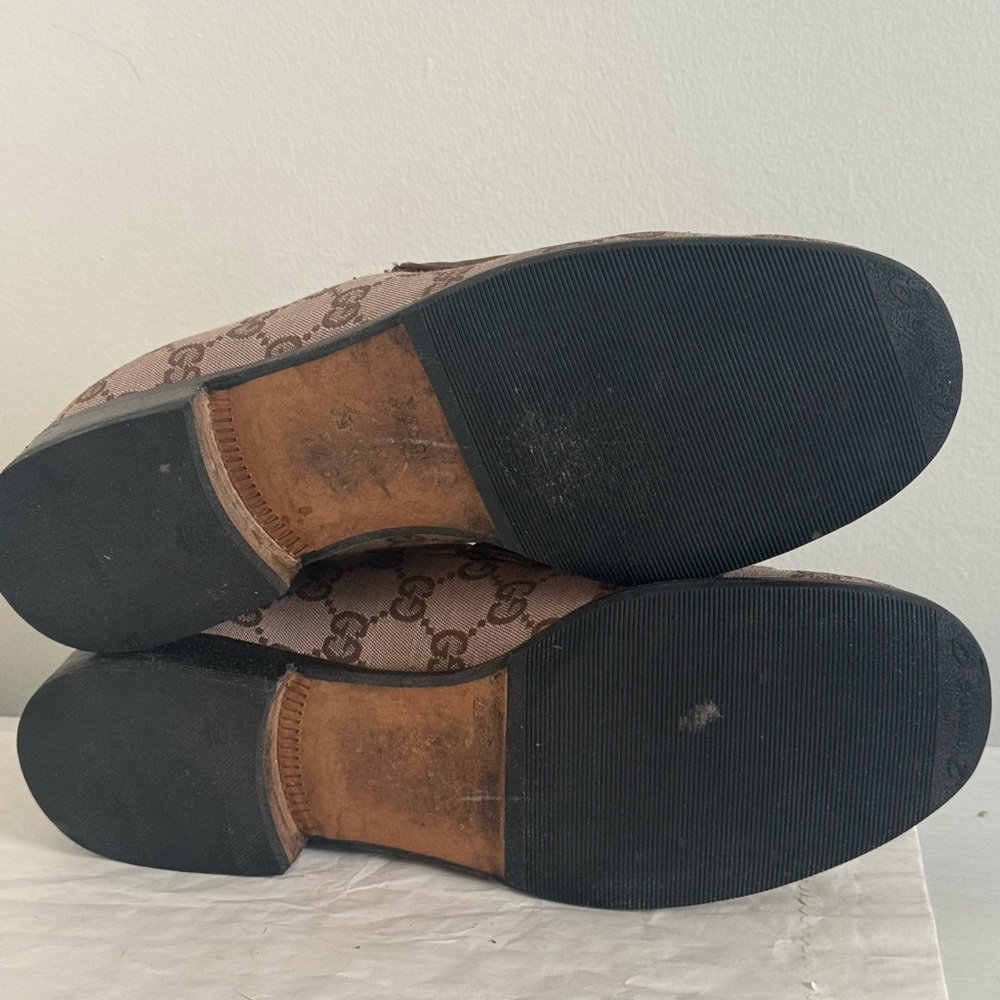 Gucci GG Supreme Monogram Canvas Horsebit Jordaan Brixton Loafers Brown 1953 7.5 - Picture 14 of 14